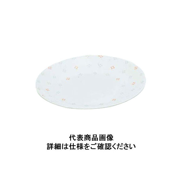 メラミン「花紋」丸皿 大M-327-KA RML50 関東プラスチック工業（取寄品）