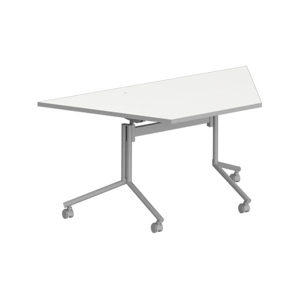 オカムラ フェズリー フラップテーブル/台形 ホワイト 4L55FT MU46（直送品）