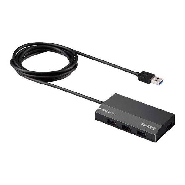 BSH4A120U3BK(ブラック) USB3.0セルフパワーハブ 4ポートタイプ 100cm