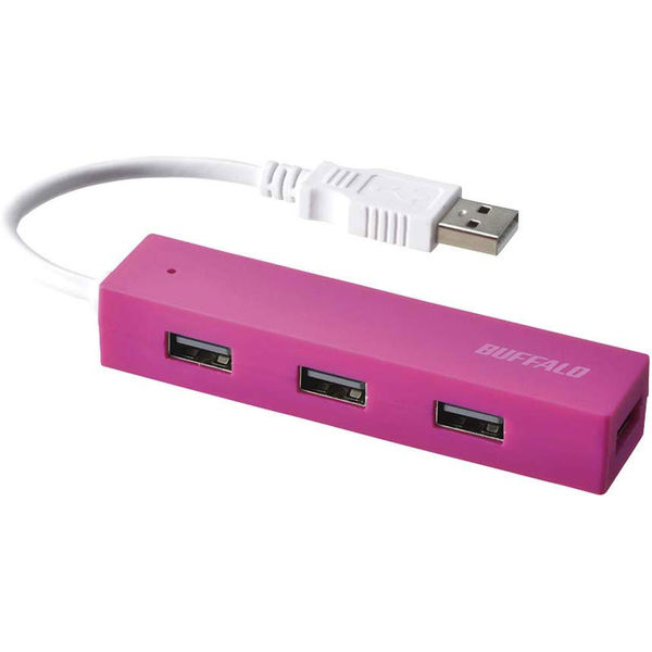 バッファロー USB2.0 バスパワー 4ポート ハブ ピンク BSH4U050U2PK 1台