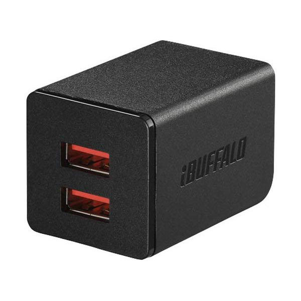 iBUFFALO USB充電器 2.4A急速 Lightning直付け1.5m 高耐久ファブリックケーブル Made for iPod iPho