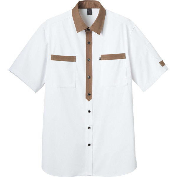 カーシーカシマ 半袖ニットシャツ ホワイト SS CSY170（取寄品）