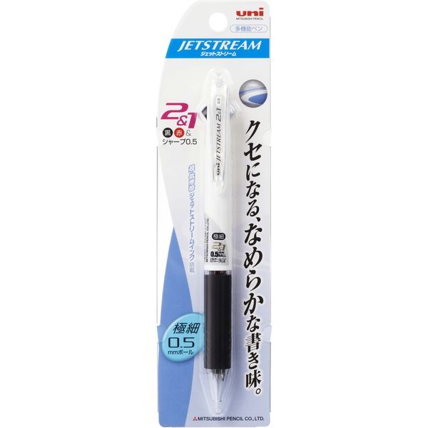 三菱鉛筆 ジェットストリーム 多機能ペン 2&1 0.5mm 白 1 MSXE3500051P1 1セット(1本×3)