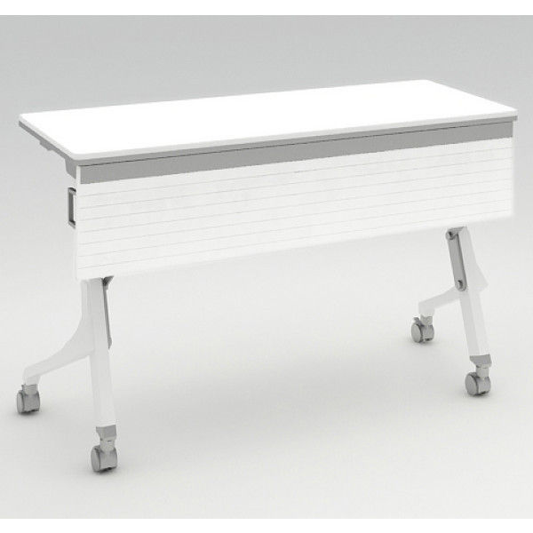 オカムラ Cardo サイドフォールドテーブル ホワイト+ホワイト 1200幅×450奥行×720高さ（mm） 81F4BE MW23（直送品）