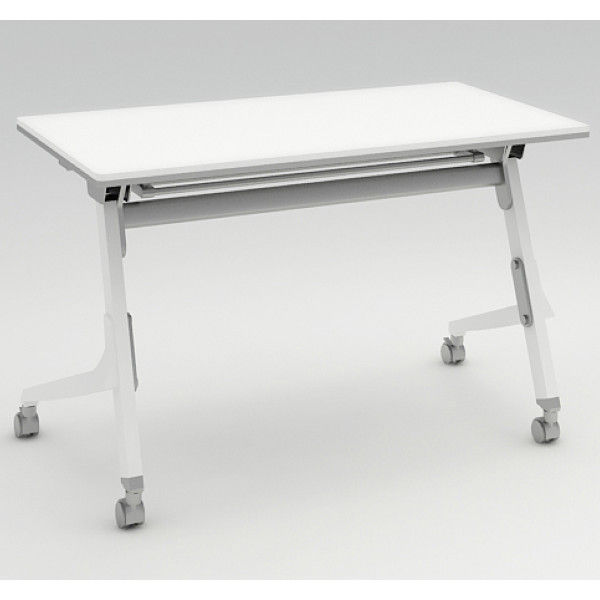 オカムラ Cardo サイドフォールドテーブル ホワイト+ホワイト 1200幅×600奥行×720高さ（mm） 81F4BT MW23（直送品）