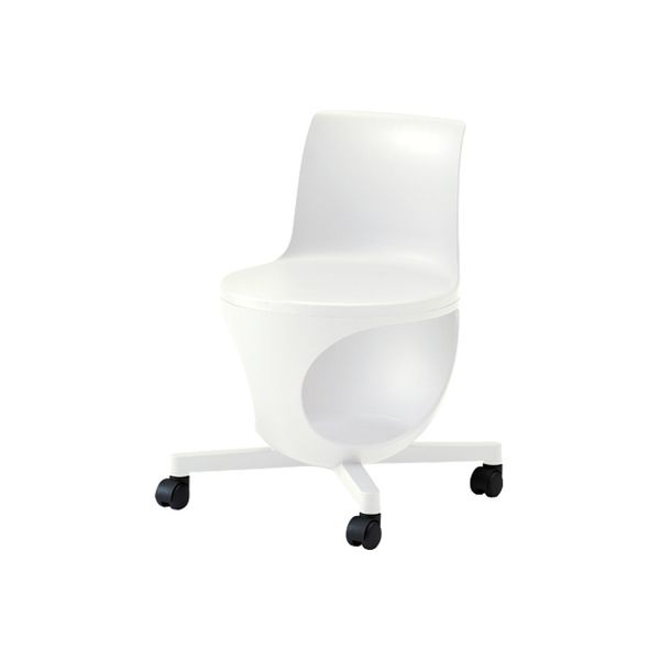 オカムラ e-chairタブレットなしパッドなし ホワイト 482幅×497奥行×420座高×710高さ（mm） 9314AB GD14（直送品）