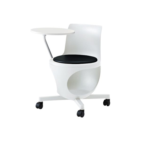 オカムラ e-chairタブレット付パッド付 ブラックベリー 602幅×663奥行×440座高×710高さ（mm） 9314AC F013（直送品）