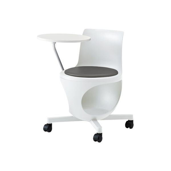 オカムラ e-chairタブレット付パッド付 チャコールグレー 602幅×663奥行×440座高×710高さ（mm） 9314AC PB24（直送品）
