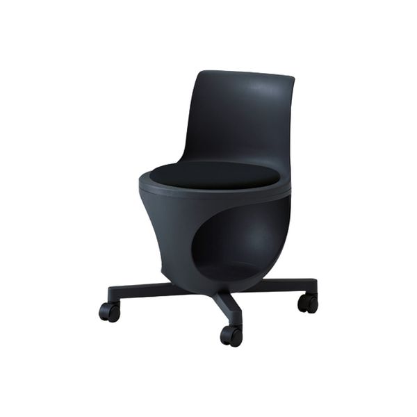 オカムラ e-chairタブレットなしパッド付 ブラックベリー 482幅×497奥行×440座高×710高さ（mm） 9314BA F013（直送品）