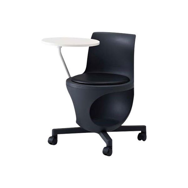 オカムラ e-chairタブレット付パッド付 ネオブラック 602幅×663奥行×440座高×710高さ（mm） 9314BC PB20（直送品）
