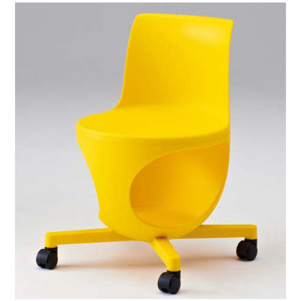 オカムラ e-chairタブレットなしパッドなし イエロー 482幅×497奥行×710高さ×420座高（mm） 9314CB GD16（直送品）
