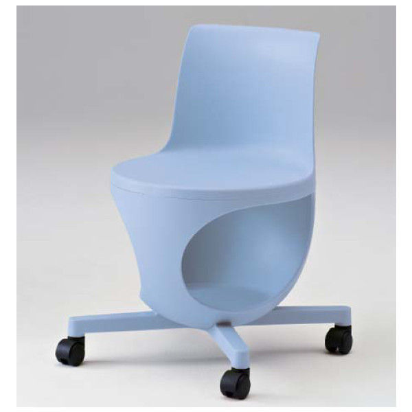 オカムラ e-chairタブレットなしパッドなし アイスブルー 482幅×497奥行×710高さ×420座高（mm） 9314EB GD18（直送品）