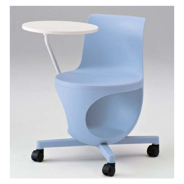 オカムラ e-chairタブレット付パッドなし アイスブルー 602幅×663奥行×710高さ×420座高（mm） 9314ED GD18（直送品）