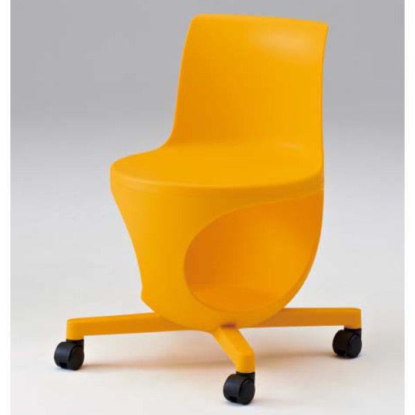 オカムラ e-chairタブレットなしパッドなし オレンジ 482幅×497奥行×710高さ×420座高（mm） 9314FB GD19（直送品）