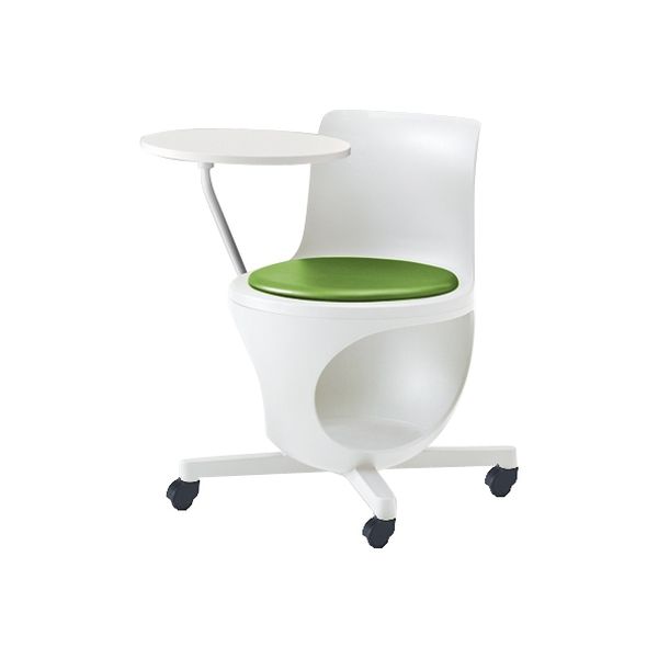 オカムラ e-chairタブレット付パッド付 グレープ 596幅×665奥行×446座高×716高さ（mm） 9314JC F015（直送品）
