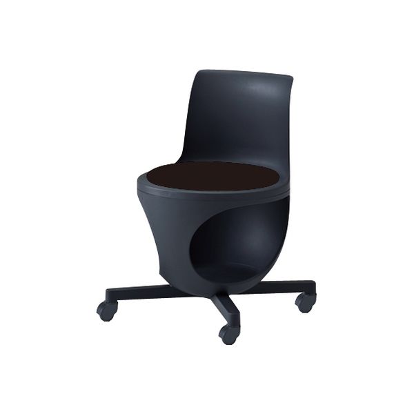 オカムラ e-chairタブレットなしパッド付 ブラックベリー 470幅×500奥行×446座高×716高さ（mm） 9314KA F013（直送品）