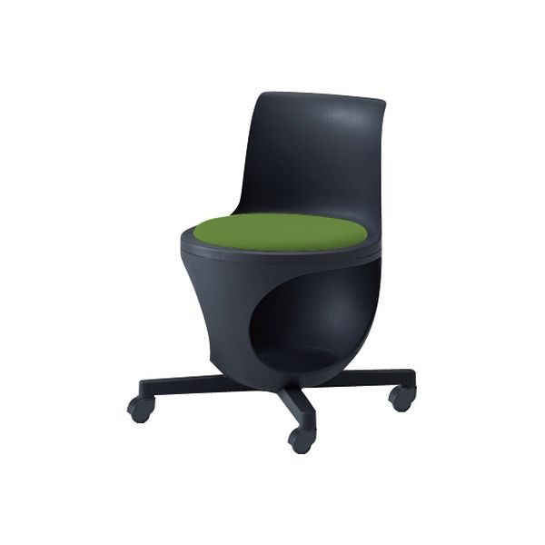 オカムラ e-chairタブレットなしパッド付 グレープ 470幅×500奥行×446座高×716高さ（mm） 9314KA F015（直送品）