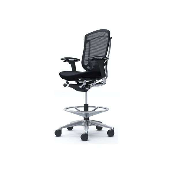 CC83HS FPC1 オカムラ コンテッサ セコンダ 可動肘 座クッション ブラック 1脚（直送品）