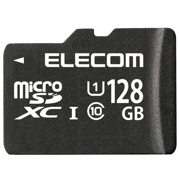 マイクロSD カード 128GB UHS-I U1 高速データ転送 SD変換アダプタ付 スマホ 写真 MF-HCMR128GU11A エレコム 1個  - アスクル