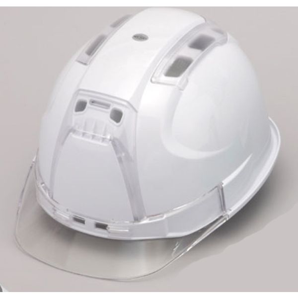 TOYO ヘルメット ヴェンティー ひさし/クリア 帽体/白 390F-OTCC トーヨーセフティー（直送品）