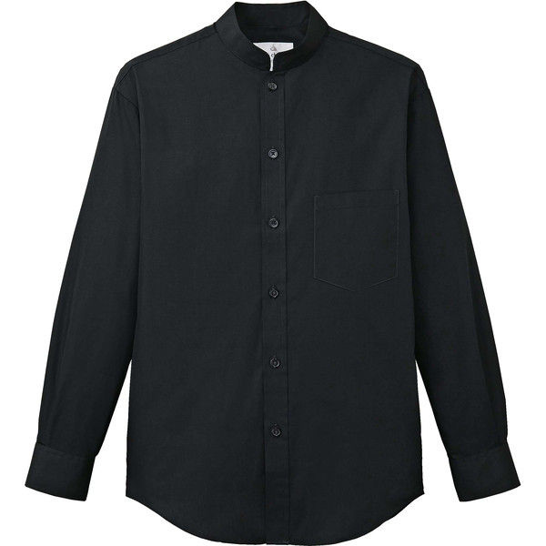 チトセ EP6839 スタンドカラーシャツ（長袖）[兼用] M EP6839_C-10ブラック_M（取寄品）
