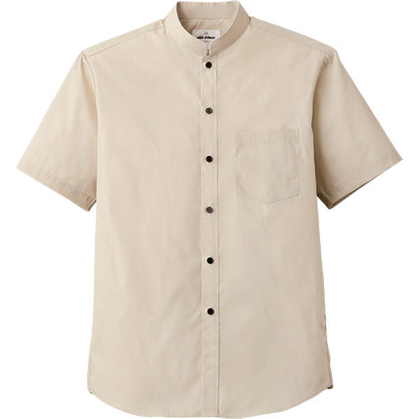 チトセ EP6840 スタンドカラーシャツ（半袖）[兼用] 3L EP6840_C-72ベージュ_3L（取寄品）
