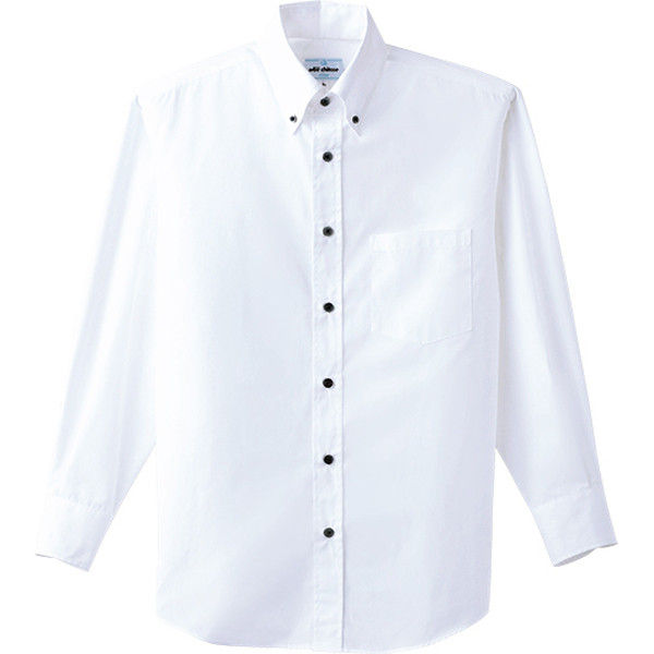 チトセ EP7616 ボタンダウンシャツ（長袖）〔兼用〕 3L EP7616_C-1ホワイト_3L（取寄品）