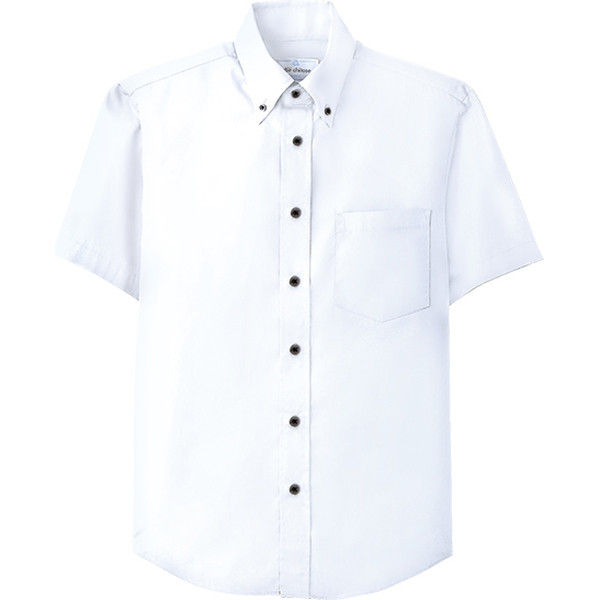 チトセ EP7617 ボタンダウンシャツ（半袖）〔兼用〕 3L EP7617_C-1ホワイト_3L（取寄品）