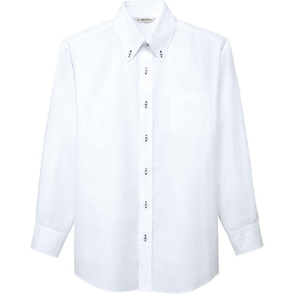 チトセ EP7921 ボタンダウンシャツ（長袖）[兼用] M EP7921_C-1ホワイト_M（取寄品）