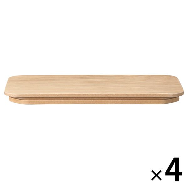 無印良品 木製ごみ箱用フタ オーク材突板 角型 1箱（4個入） 良品計画