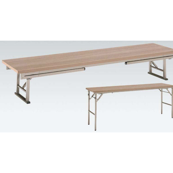 オカムラ テーブル兼用座卓 ネオウッドミディアム 1800幅×450奥行×700高さ（mm） 8185JZ MM18（直送品）