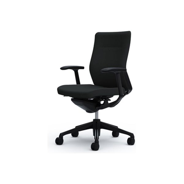 CQ43MR FSF1 |オカムラ コーラル ミドル 背クッション 固定肘 ブラック（直送品） 58,705円