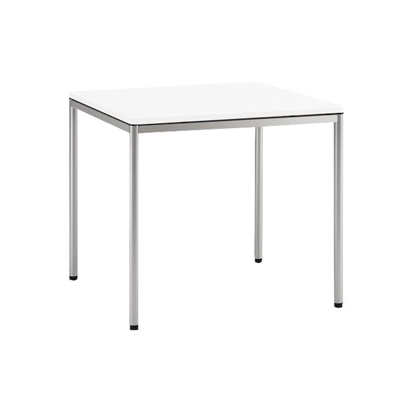オカムラ tresse-Rテーブル 800角 ホワイト 800幅×800奥行×720高さ（mm