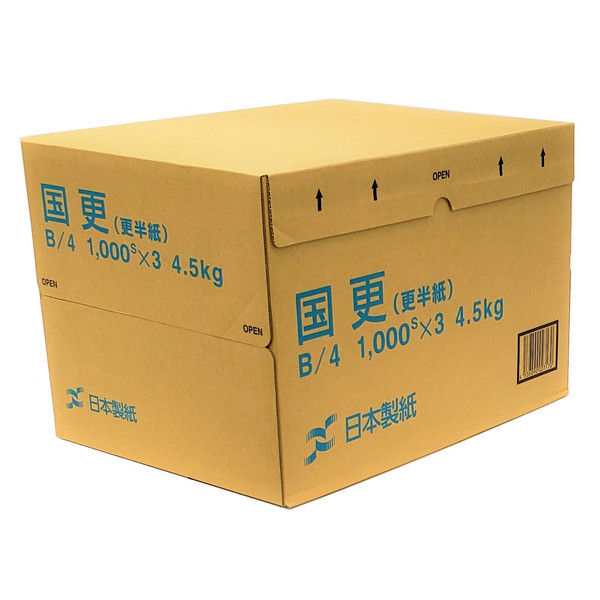 日本製紙 国更 B4 1箱（1000枚入×3冊） - アスクル