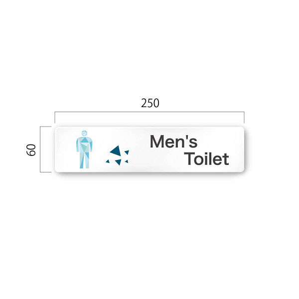 フジタ 会社向けクリスタル A-IN1-0204男子トイレ 平付型アクリル（直送品）