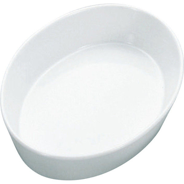 白磁オーブン オーバルベ-キング 深型 グラタン皿 12吋 6098500 江部松商事（取寄品）