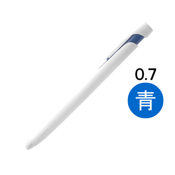 油性ボールペン ブレン 0.7mm 白軸 青インク BA88-BL ゼブラ