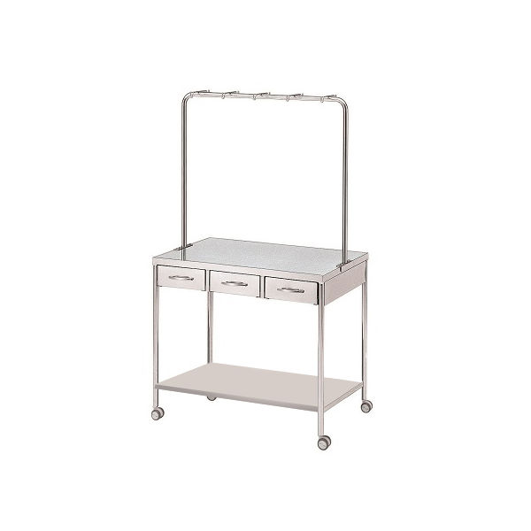 アズワン 点滴処置台 中ー棚付 0-225-11 1台（直送品）