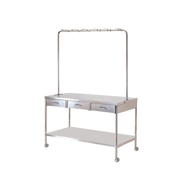 アズワン 点滴処置台 大ー棚付 0-225-12 1台（直送品）