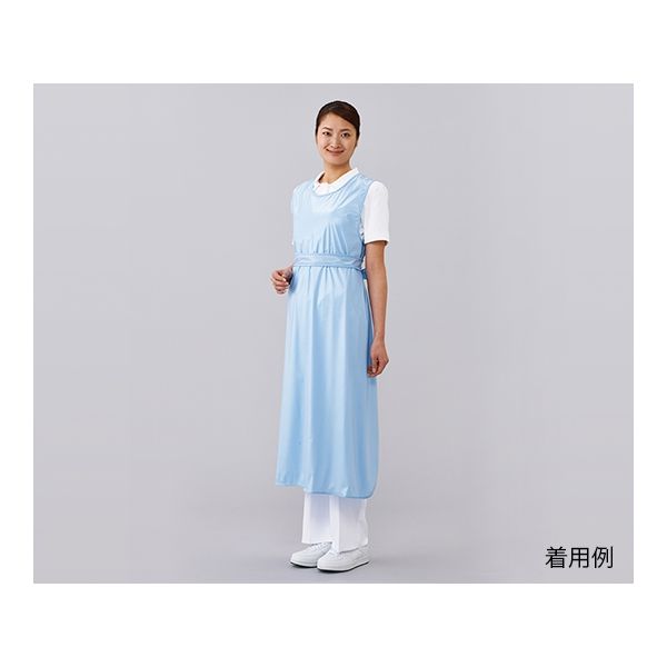 アズワン 入浴介助エプロン(防水加工) ブルー 8-5909-02 1枚（直送品）