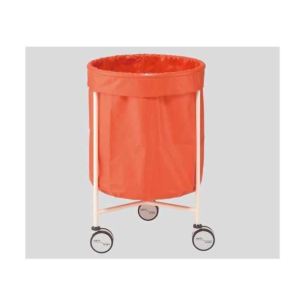 アズワン カラフルリネンカート(丸型) φ650×1027 ブラッドオレンジ 1個 8-8477-03（直送品）