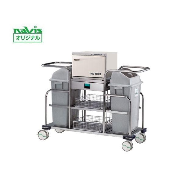 アズワン 清拭オムツ交換車 18L(おしぼり65~80本収納) PPL-2-J16M 1台 0-4590-24（直送品）