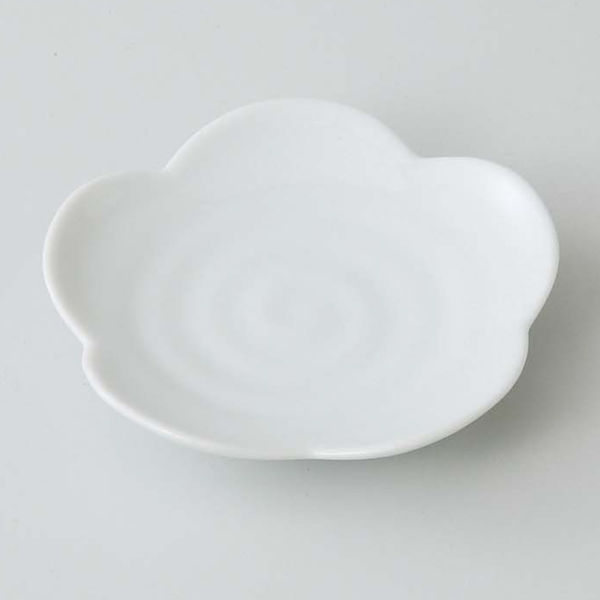 西海陶器 白 花型豆皿 68848 1セット(5個)