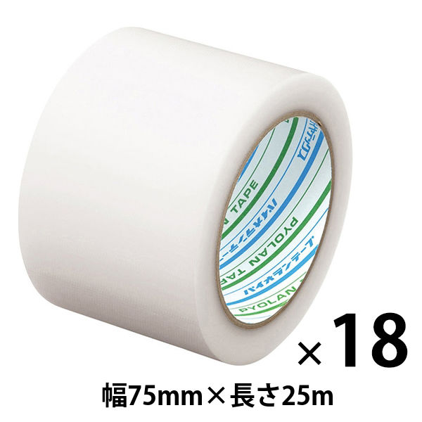 【養生テープ】ダイヤテックス パイオランテープ Y-09-CL 塗装・建築養生用 クリア 幅75mm×長さ25m 1箱（18巻入）