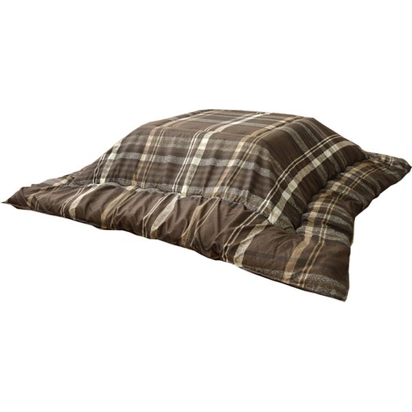 イケヒコ こたつ布団 長方形 掛け単品 チェック柄 『グラン』 ブラウン