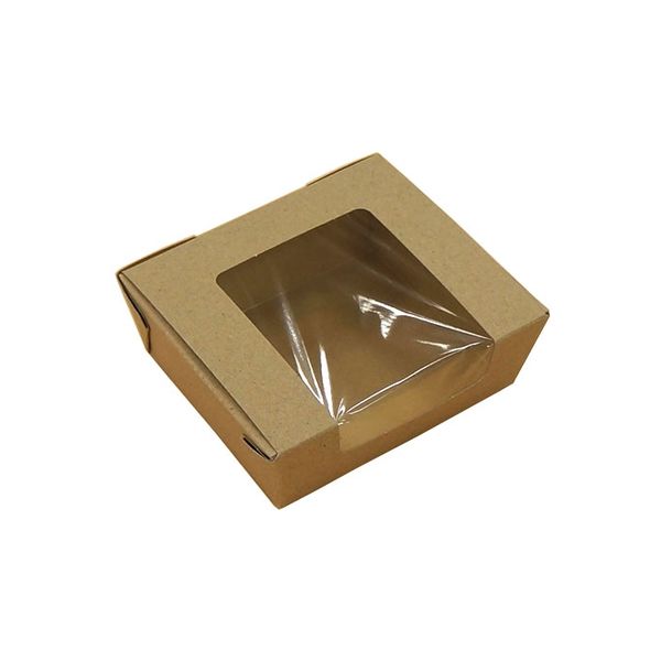 協和パック 窓付き紙製容器 サラダボックス S 00556098 1包：500枚（20×25）（直送品）
