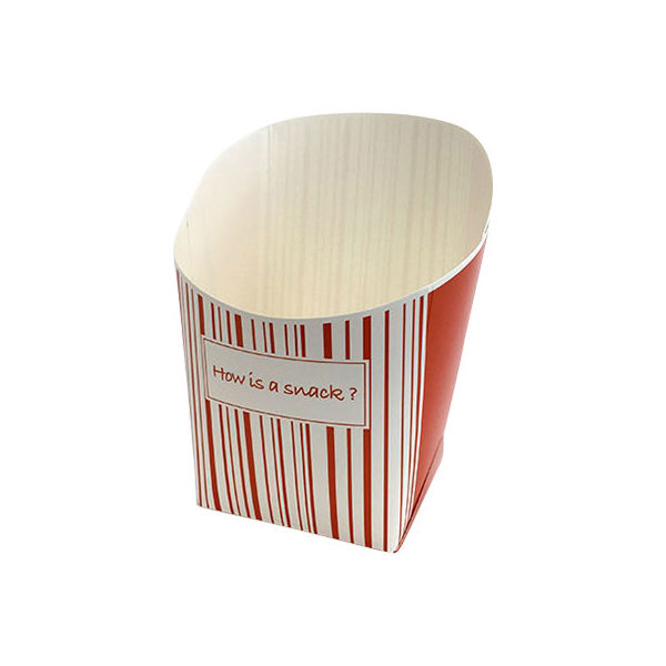 協和パック　紙製スナックカートン　Ｐｏｔｅｃｏ　ポテコ　ストライプ　Ｌ　1包：1000枚（直送品）