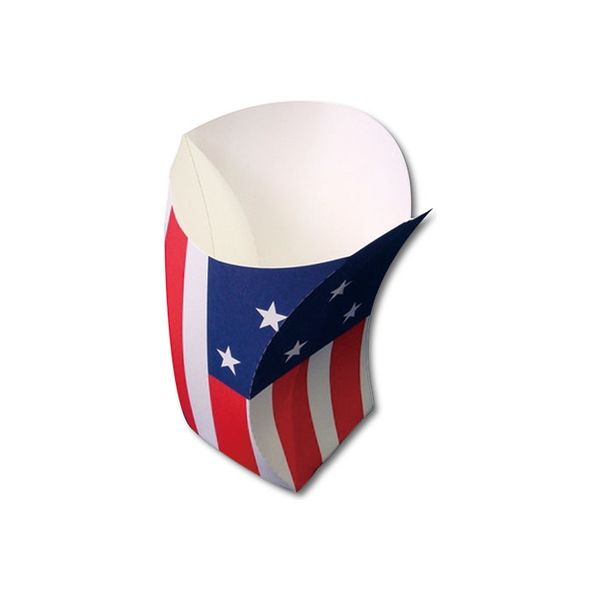 三和紙工 ワンタッチスナック容器 リバティ M アメリカンフラッグ 21200231 1包：2400枚（50×48）（直送品）