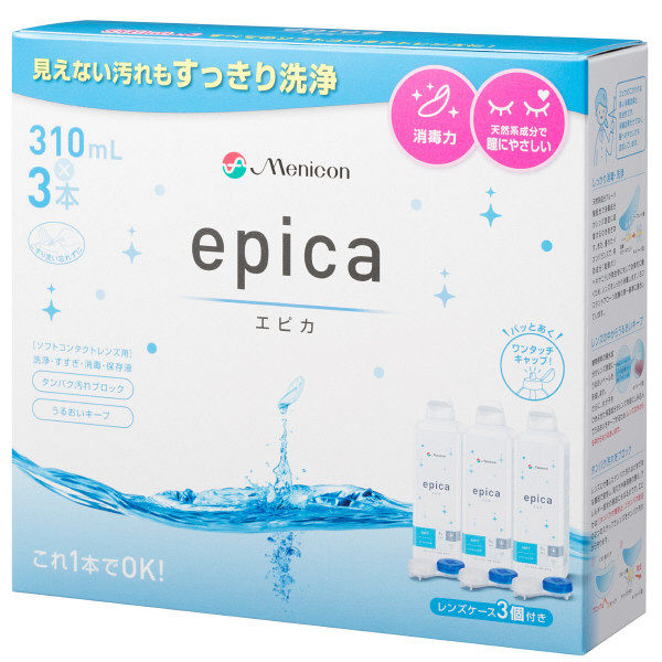 メニコン　エピカ　アクアモア1セット2個入り4セット メニコン エピカ アクアモア ( 310ml*2本入 )/ : 爽快ドラッグ