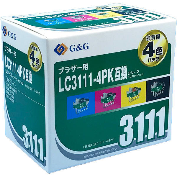 【純正品】ブラザー　詰替インクカードリッジ　LC3111 4PK印刷機